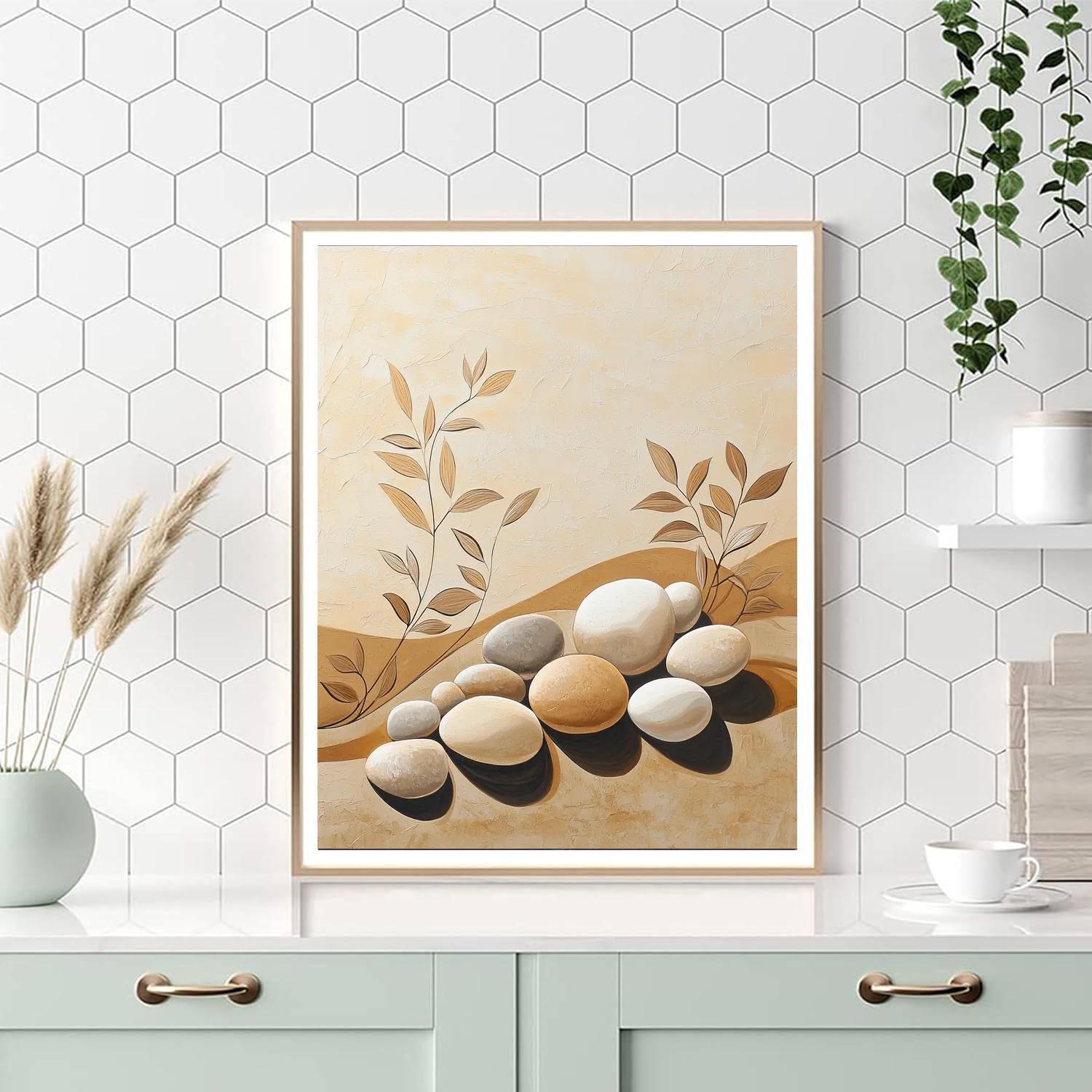 Zhao Mengfu Inspired Harmony Of Stones  Painting Number Kit