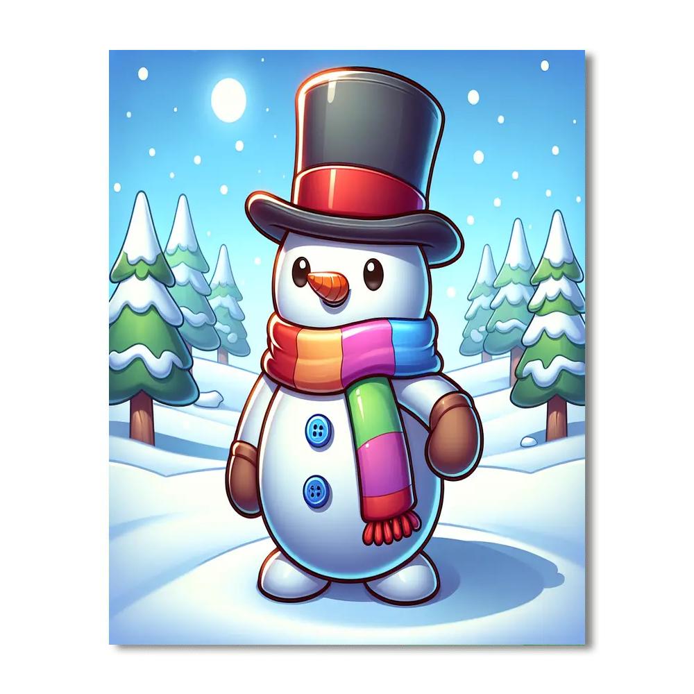 Snazzy Snowman DIY Paint By Numbers
