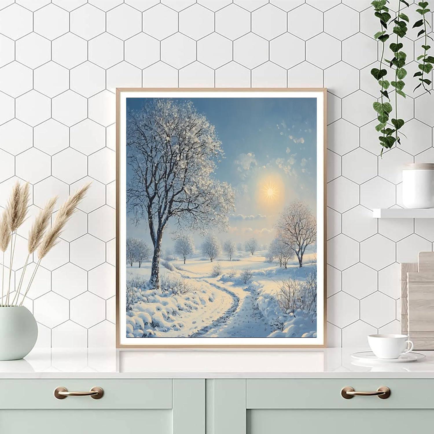 John Nash Inspired Serene Winter Solstice  Paint By Color
