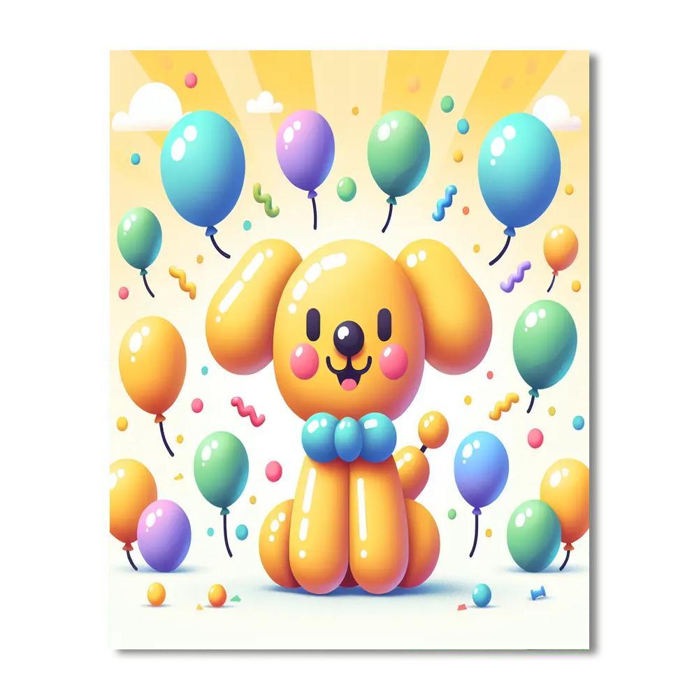 Colorful Balloon Animal Paint By Color
