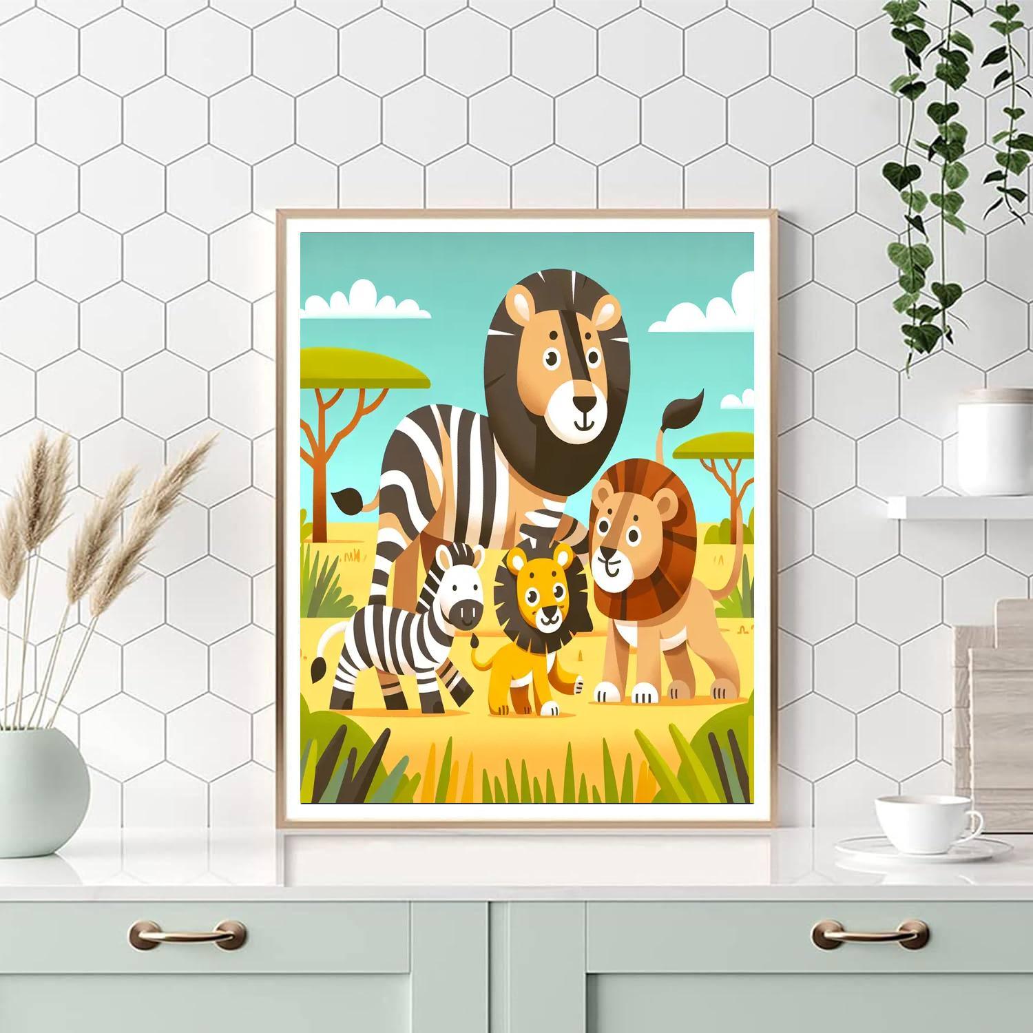 Epic Safari Quest Paint By Numbers Art