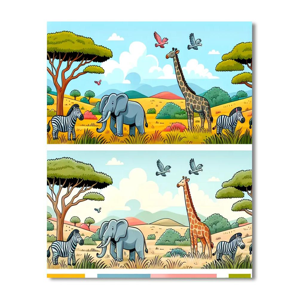 Safari On The Savannah Painting Number Kit