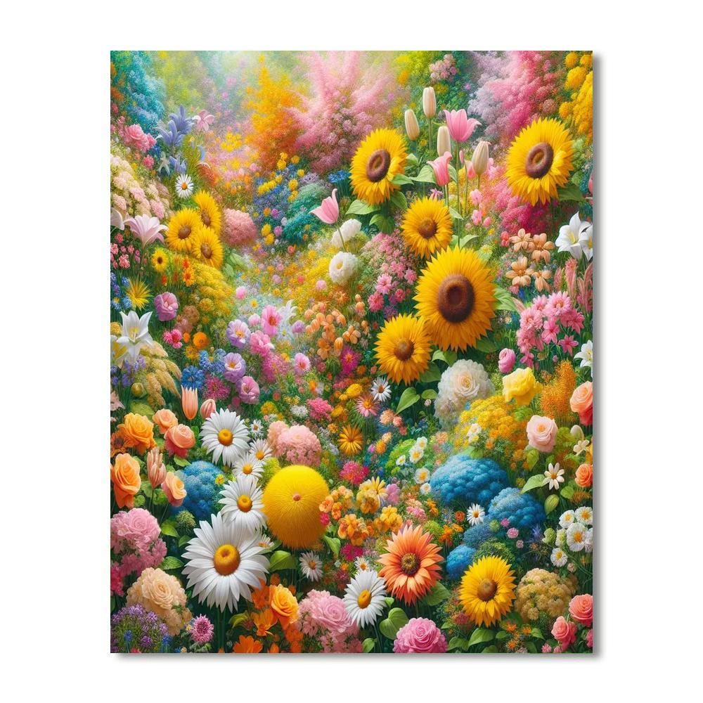 Summer Blooms Delight Paint By Number