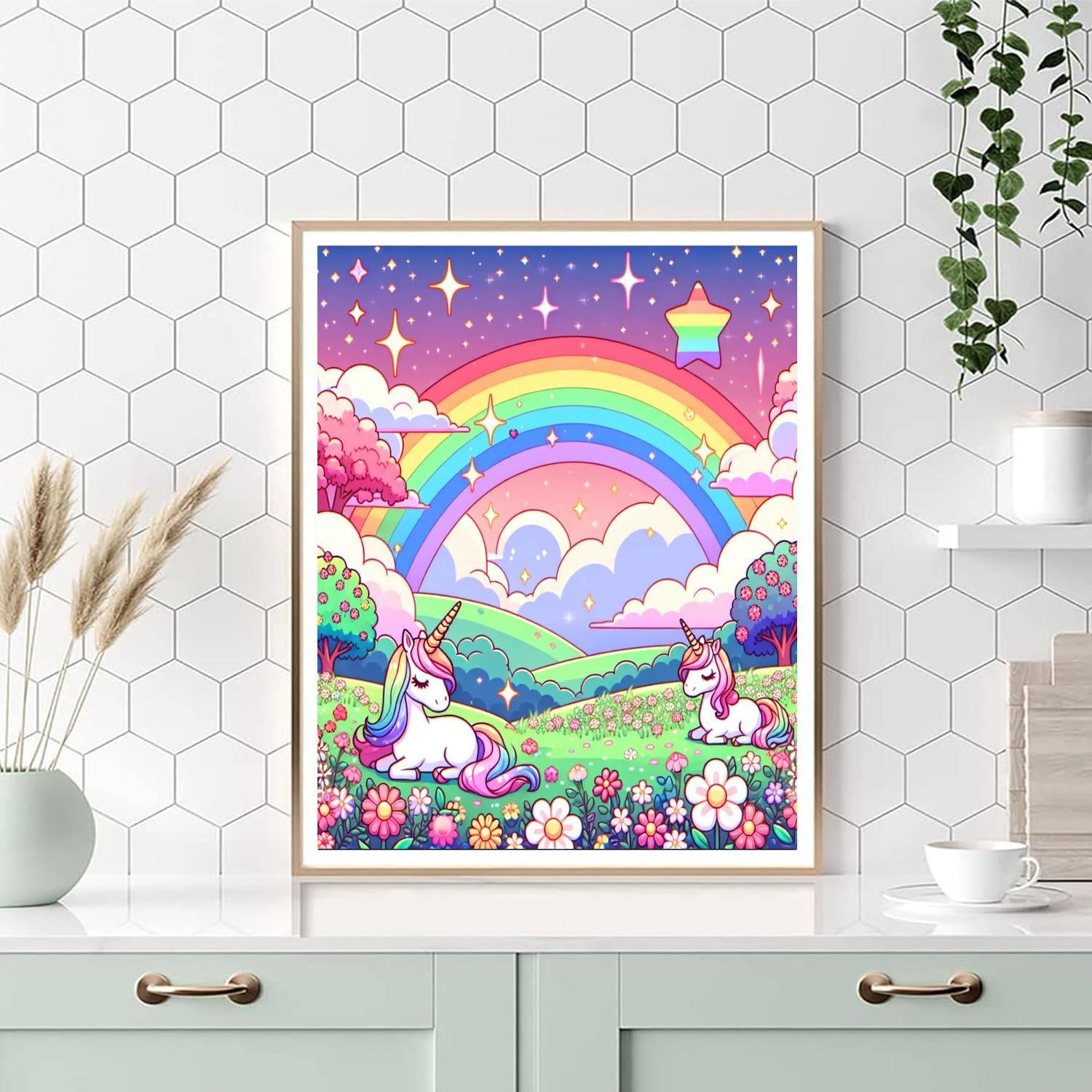 Enchanted Unicorn Fields Paint By Numbers