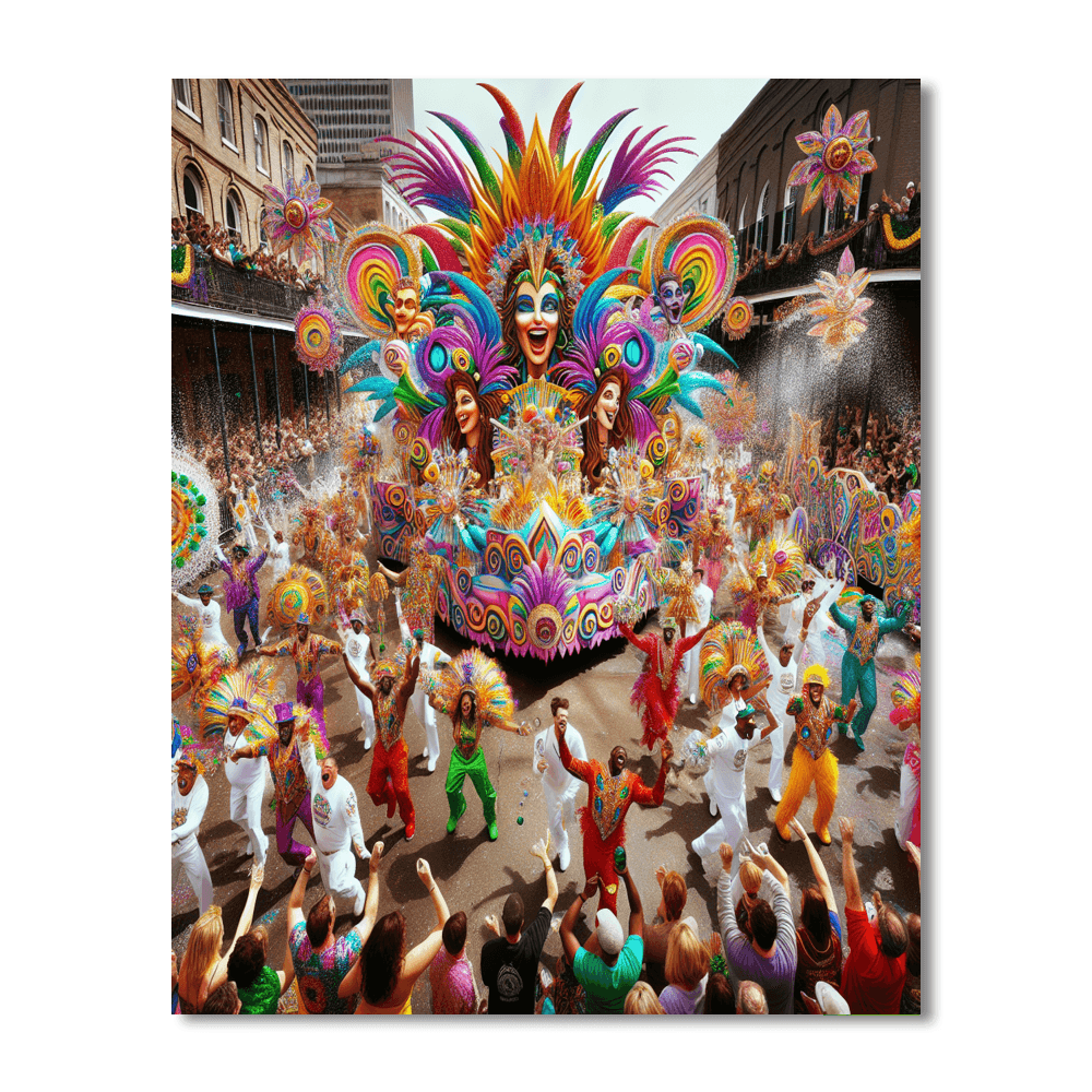Mardi Gras In New Orleans Paint By Color