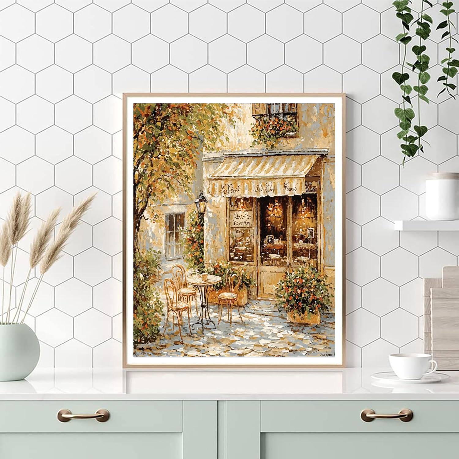Pierre-Auguste Renoir Inspired Elegant European Café  Paint By Numbers