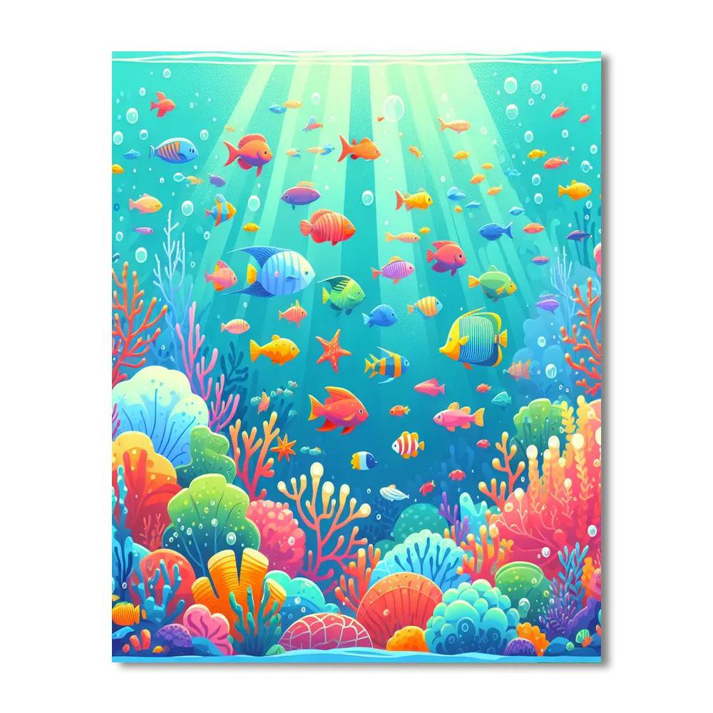Underwater Coral Dance Painting By Numbers Kit