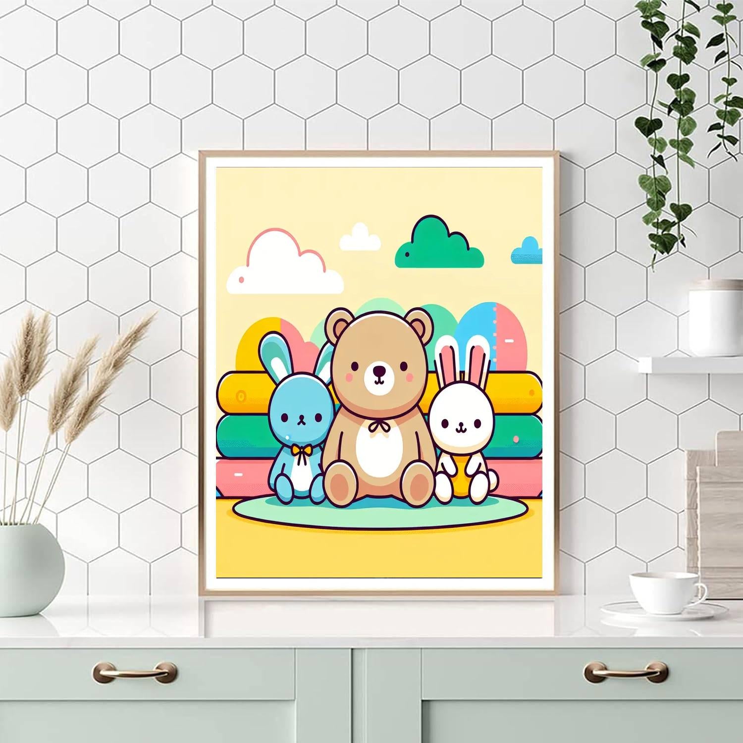 Cuddle Time Animal Friends Paint By Numbers Art