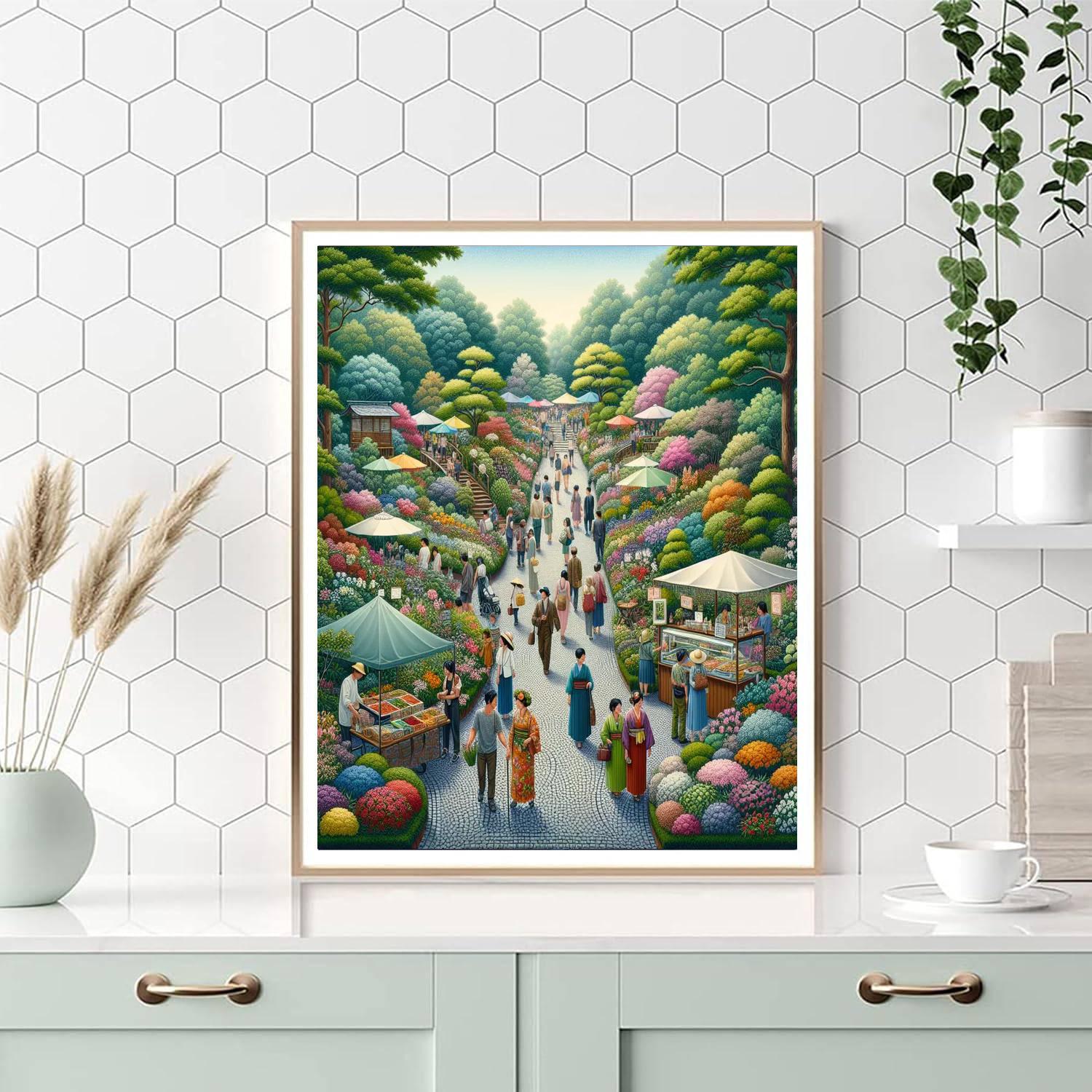 Hokkaido Garden Path Festival - Japan Painting Number Kit