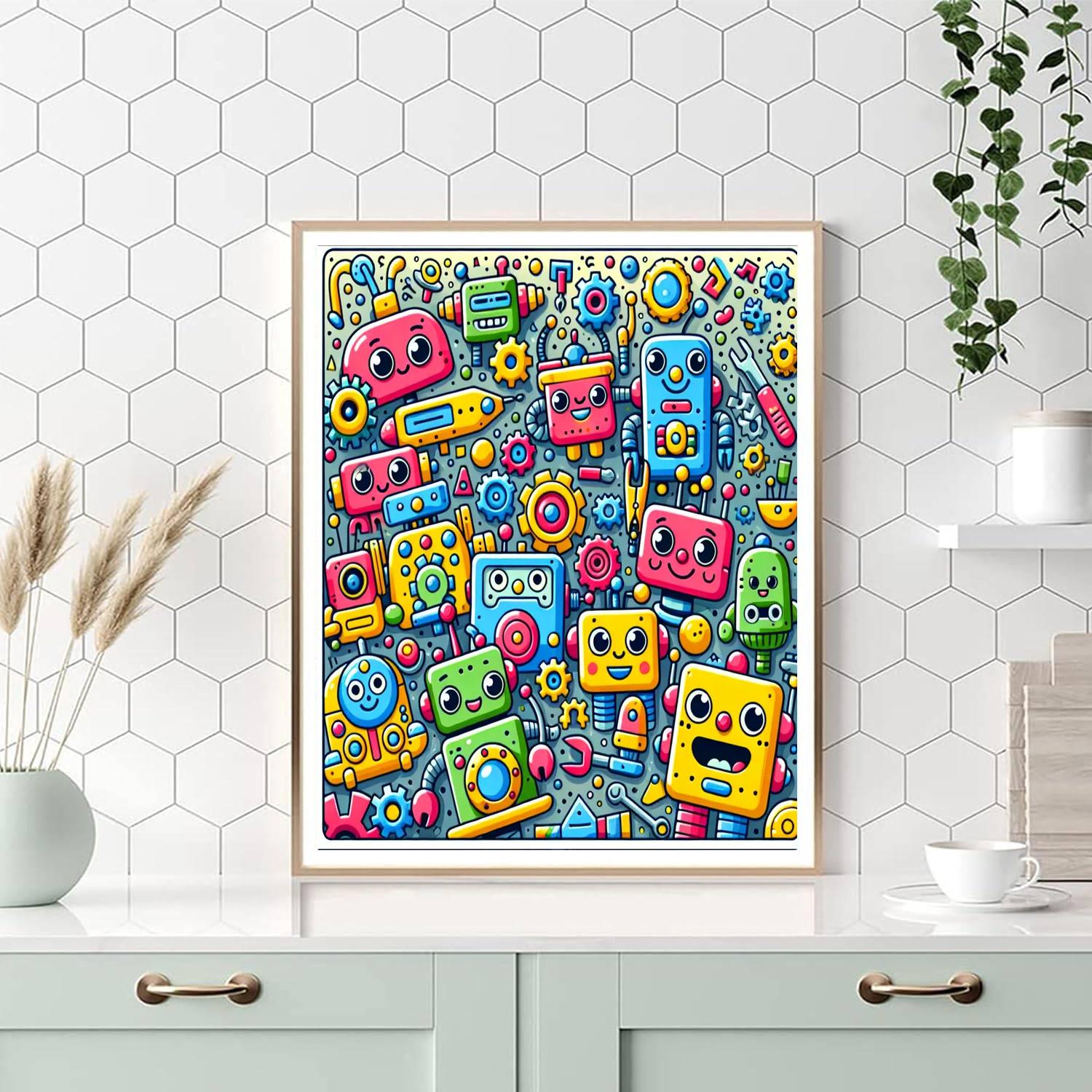 Creative Robot Builders Painting By Numbers Kit