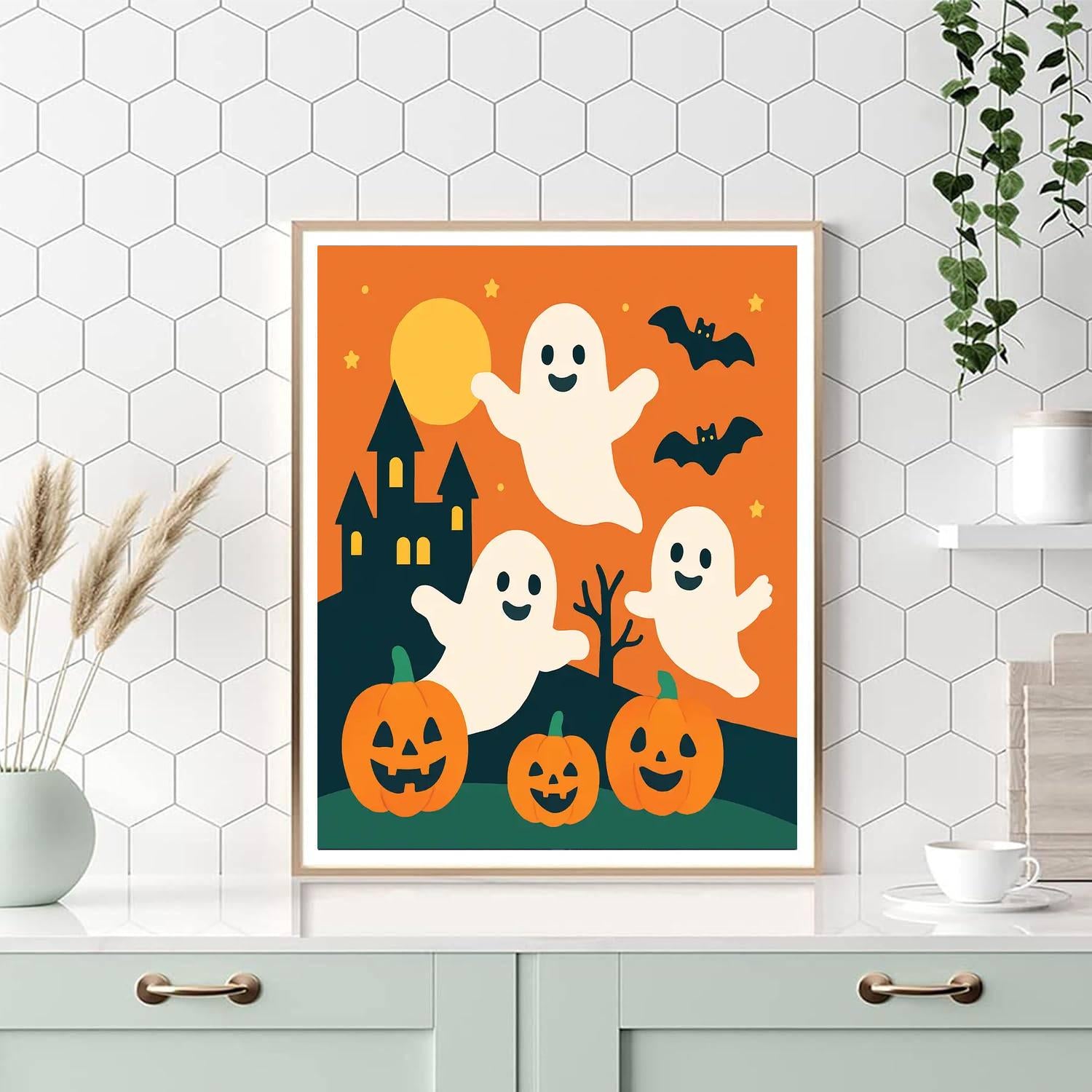 Spooky Halloween Paint By Numbers Art