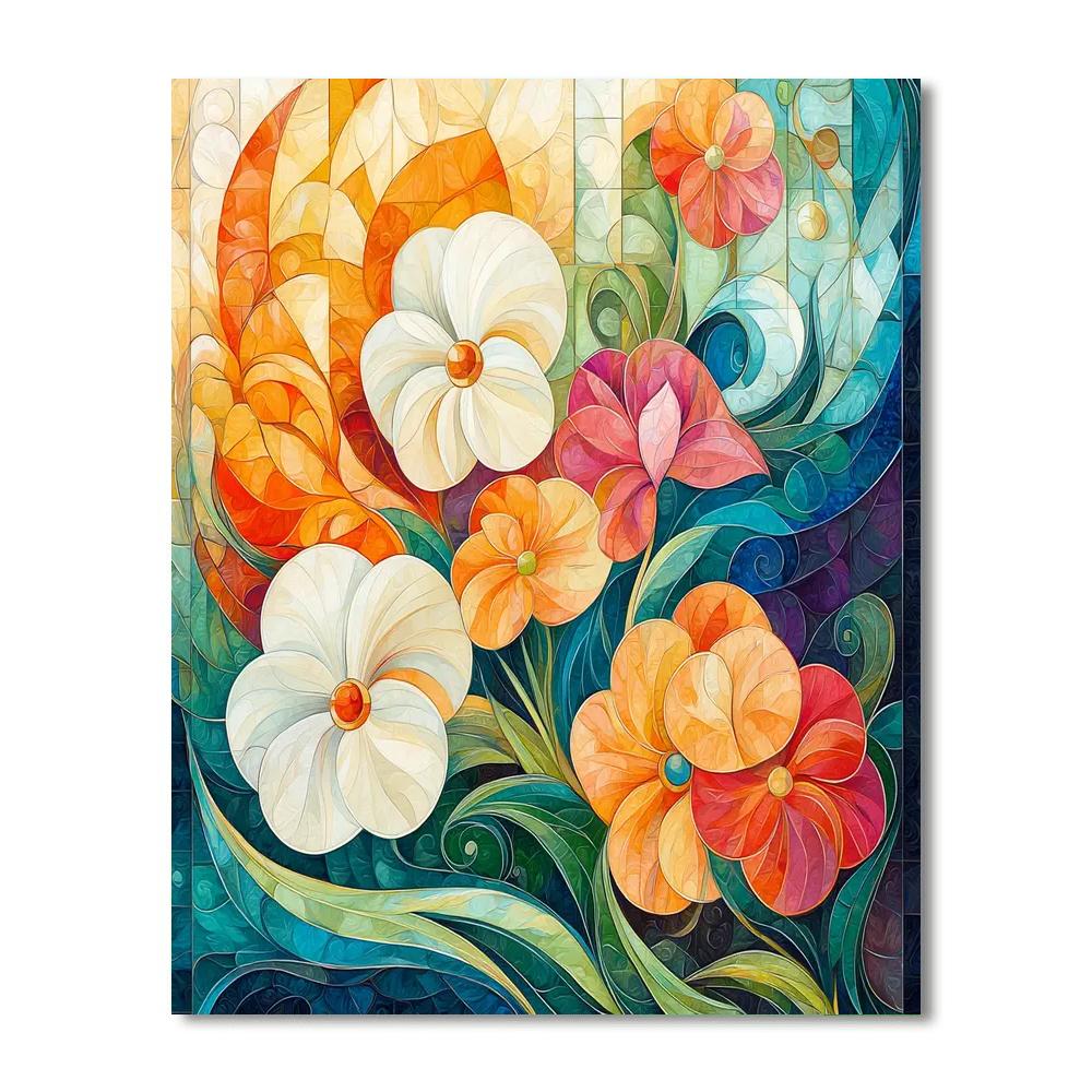 Alphonse Mucha Inspired Vibrations Of Joy  Paint By Number