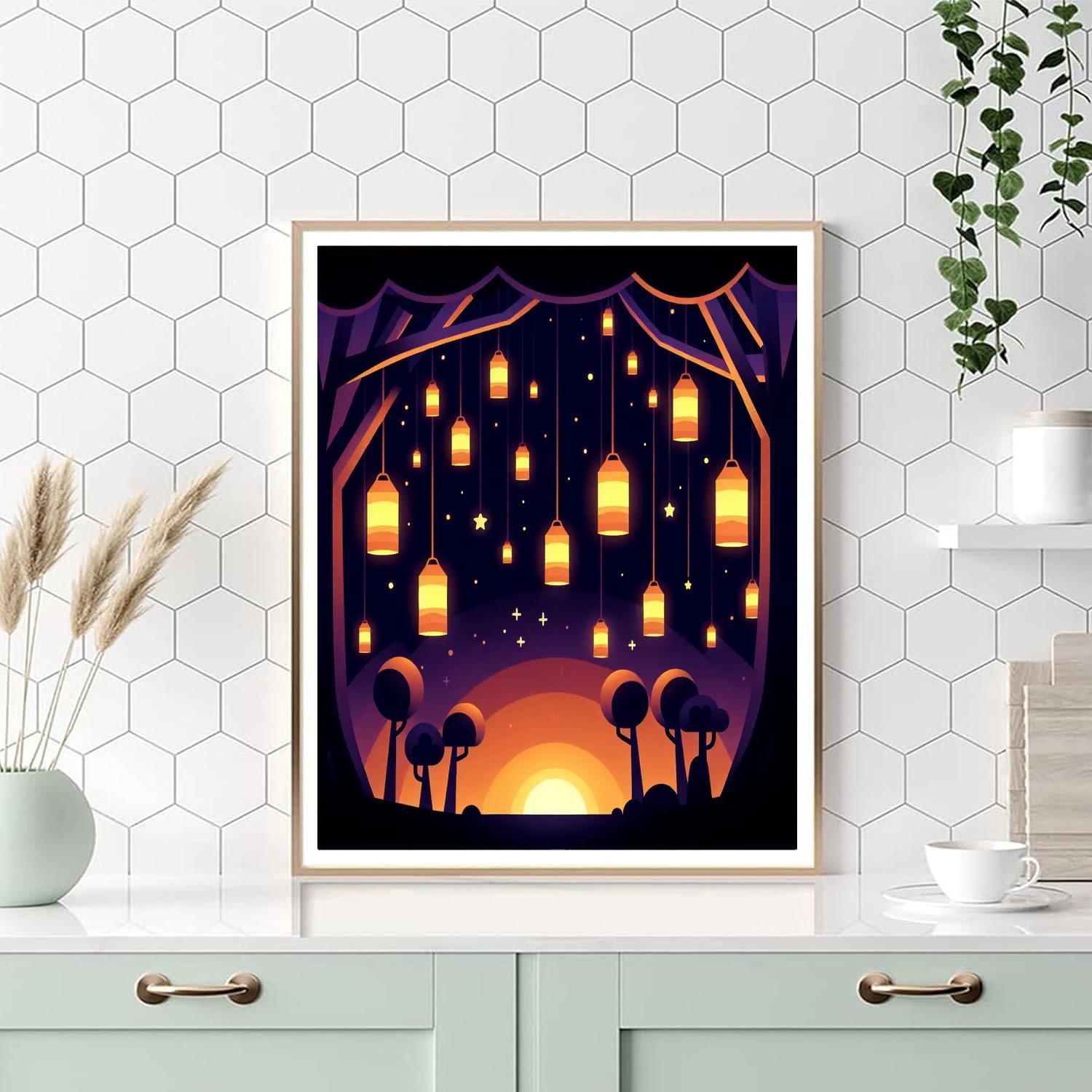 Lucky Lanterns Paint By Numbers Art