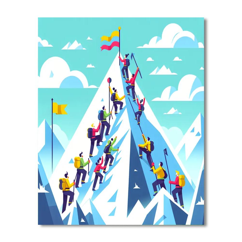Mountain Peak Expedition DIY Paint By Numbers
