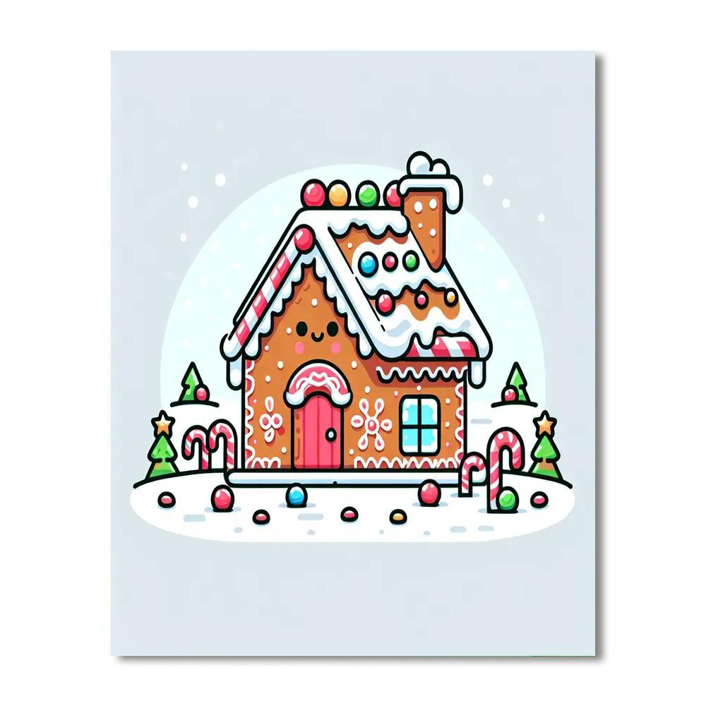 Festive Gingerbread House Paint By Numbers Kits