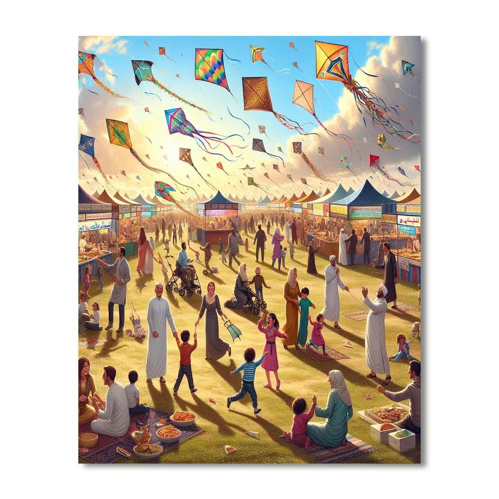 Kite Flying Festival - Uae Paint By Number