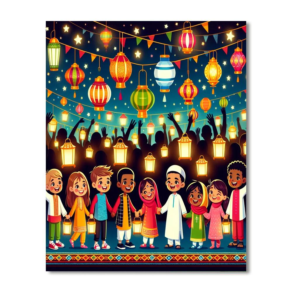Cultural Festival Of Lights Number Painting