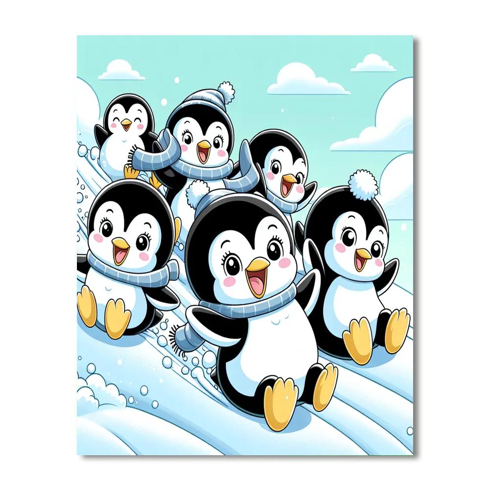 Adventurous Penguin Explorers Numbered Painting Kits
