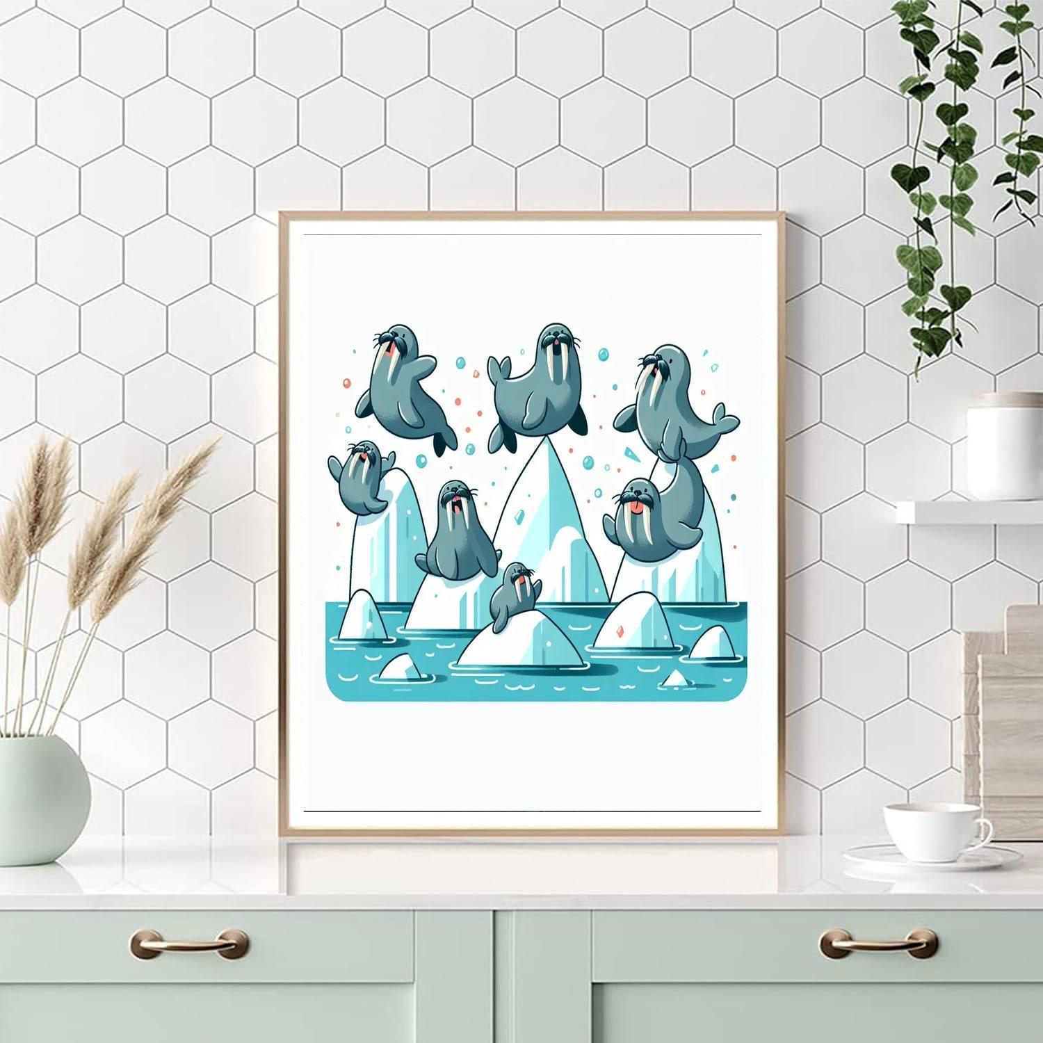 Waltzing Walruses Paint By Numbers Art