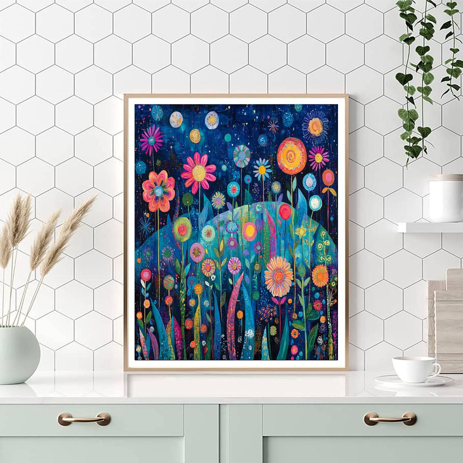 Paul Klee Inspired Dreamscape Meadow  Number Painting