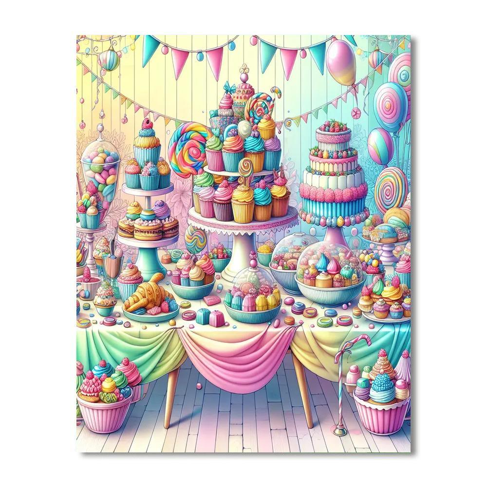 Delightful Sweet Treats Paint By Numbers Art