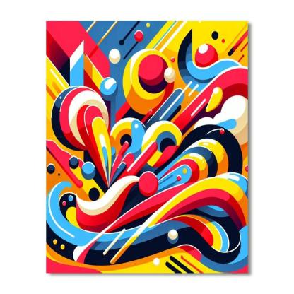 Colorful Abstract Joy Number Painting