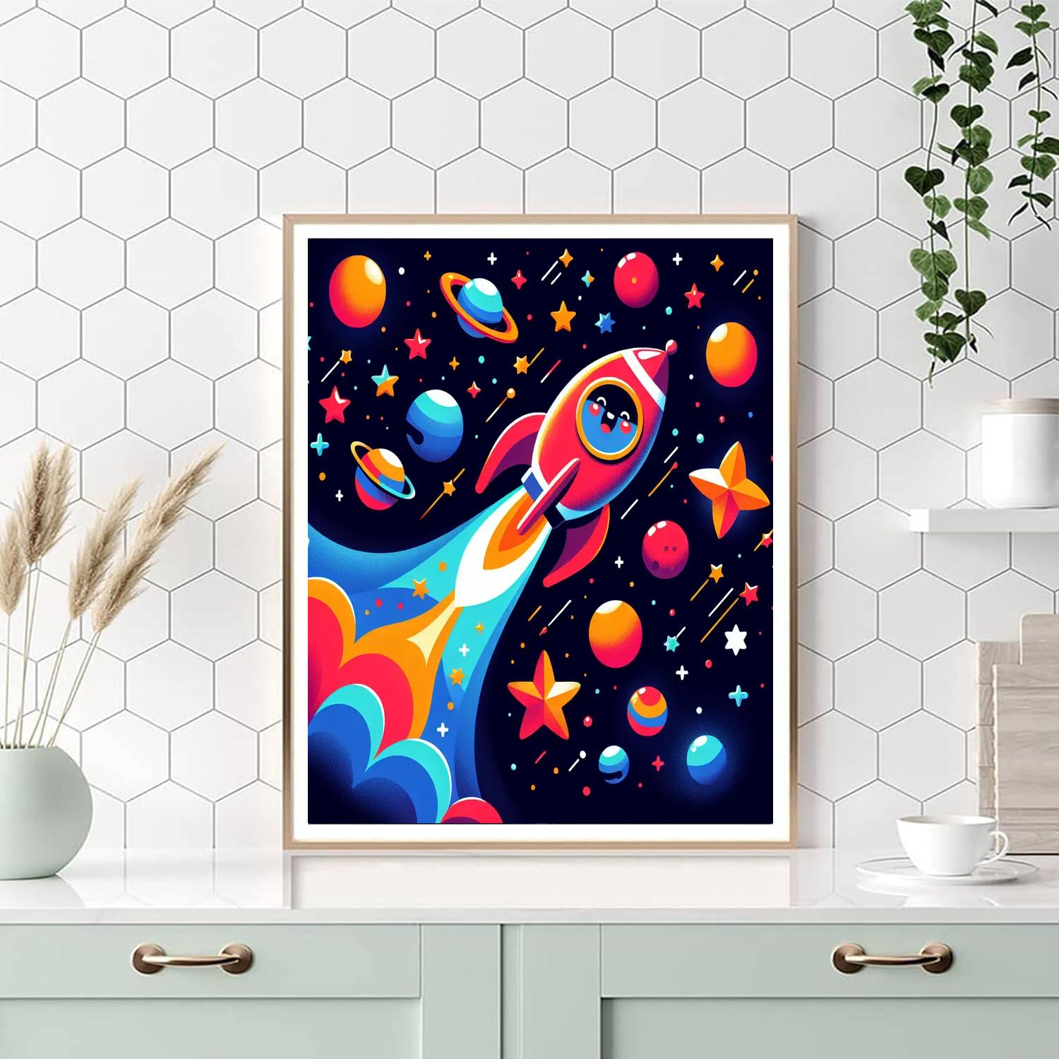 Amazing Space Adventure Paint By Numbers Art