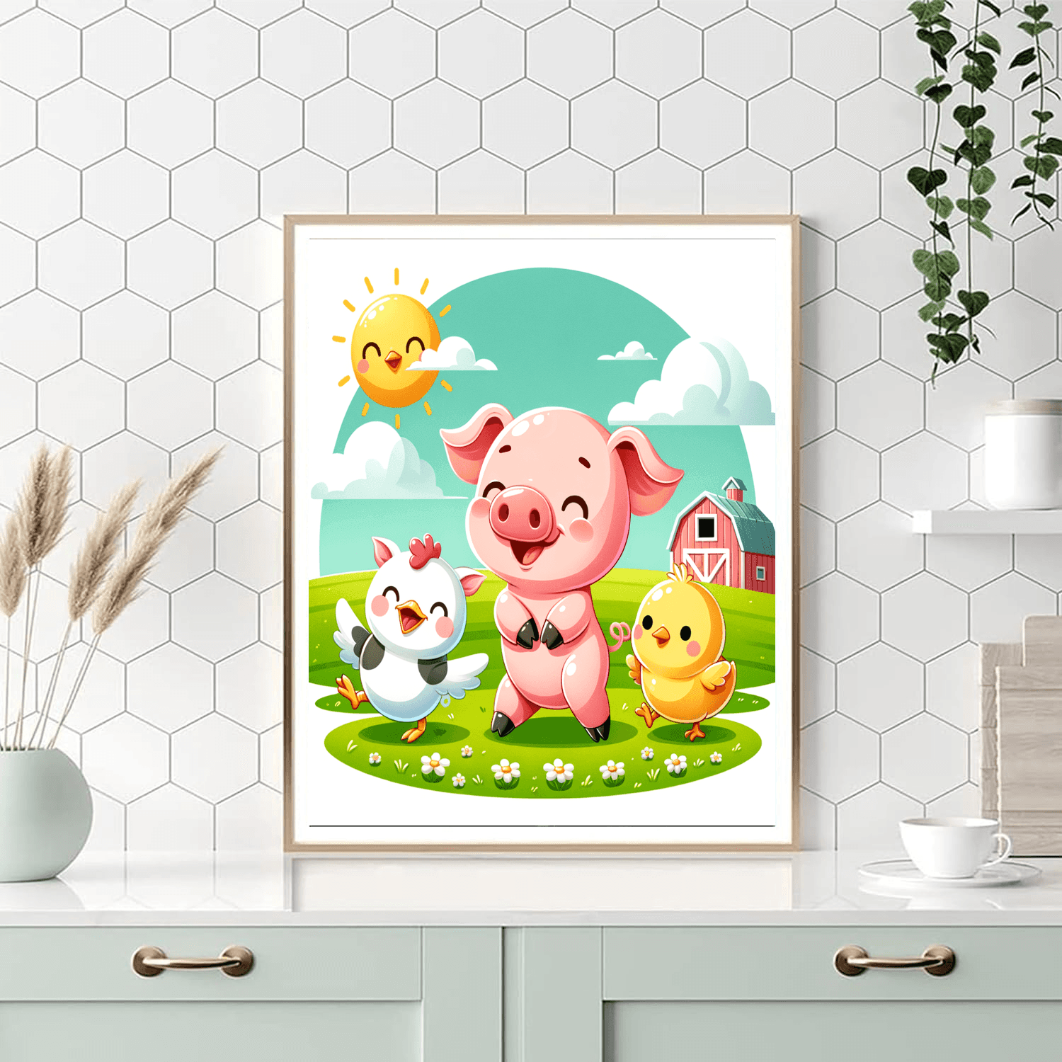 Adorable Baby Farm Animals Painting By Numbers Kit