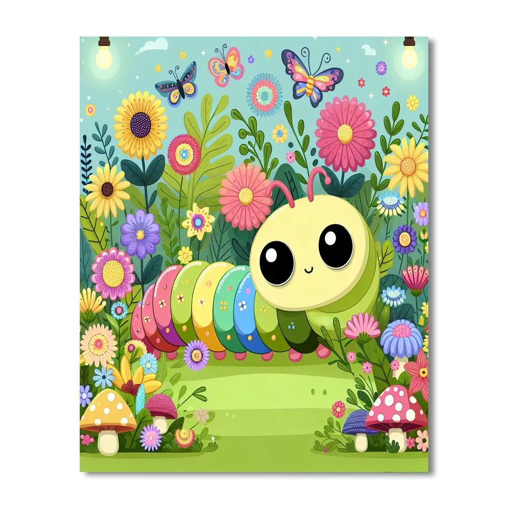 Wonderland Caterpillar's Journey Painting By Numbers Kit