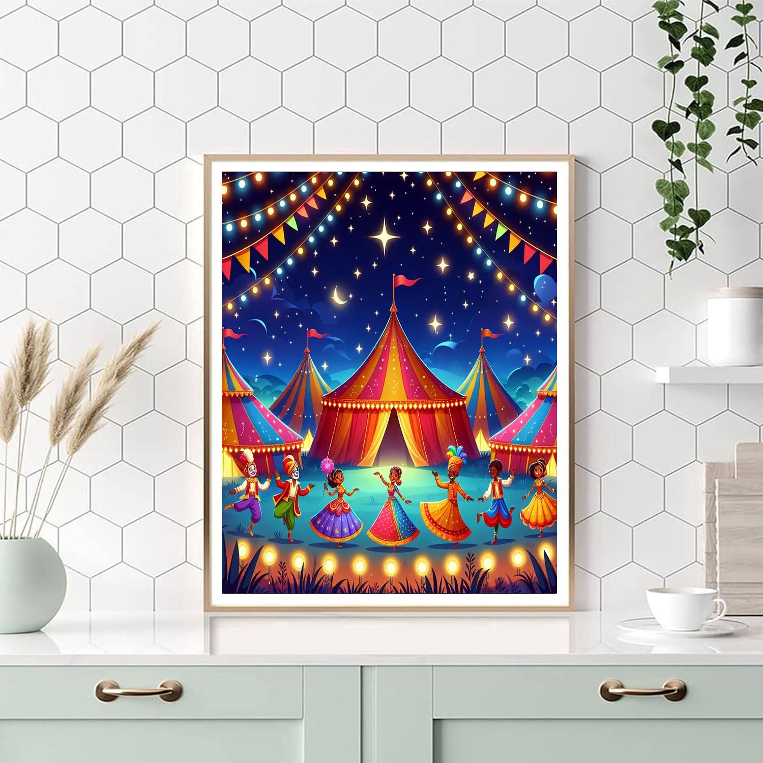 Starry Night Circus Paint By Numbers Art
