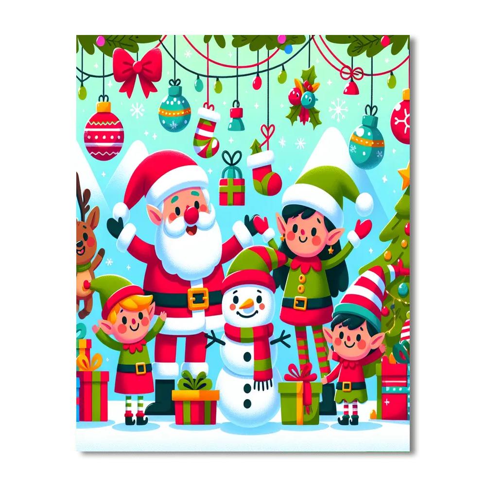 Jolly Holiday Friends Paint By Numbers