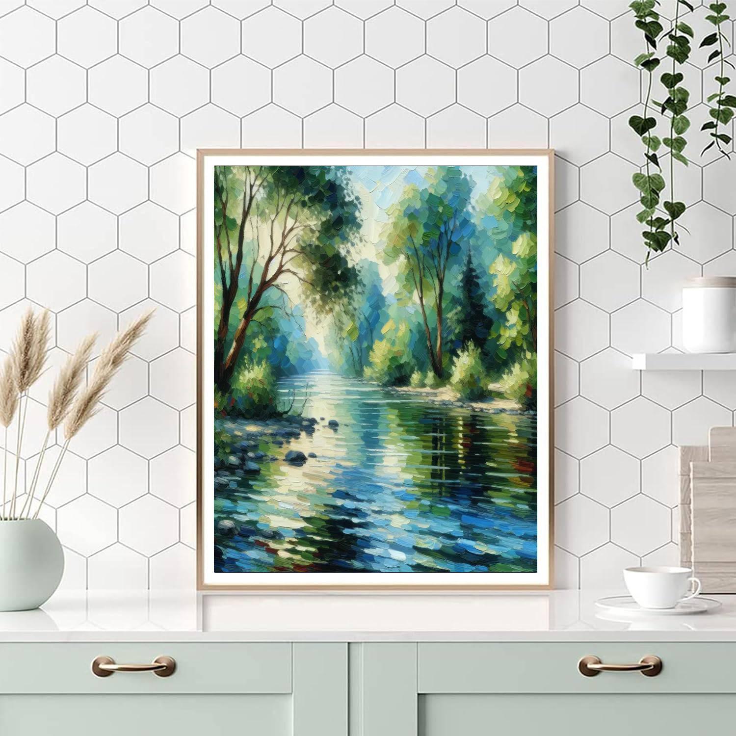 Serene River Reflections Paint By Numbers Kits
