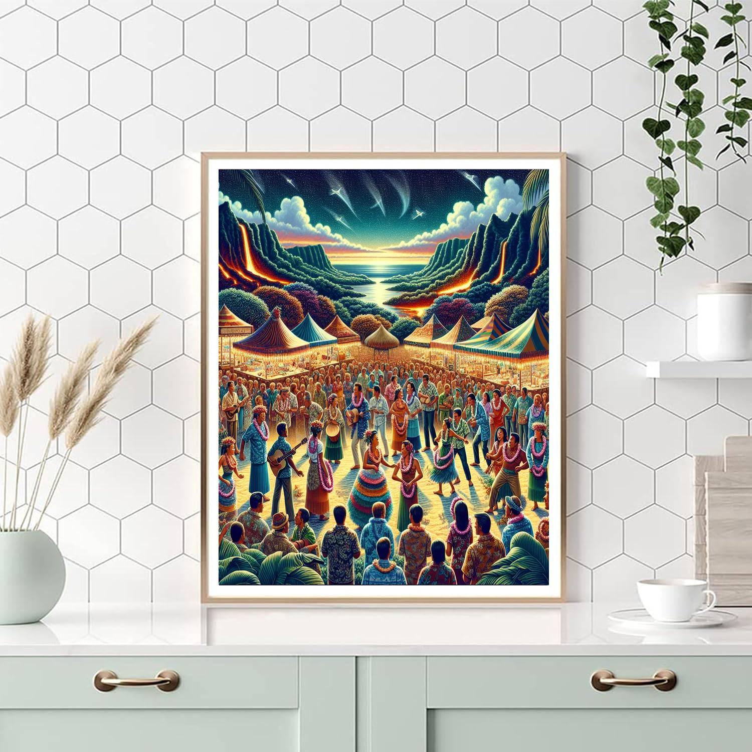 Pahoa Lava Lights Festival - United States Paint By Color