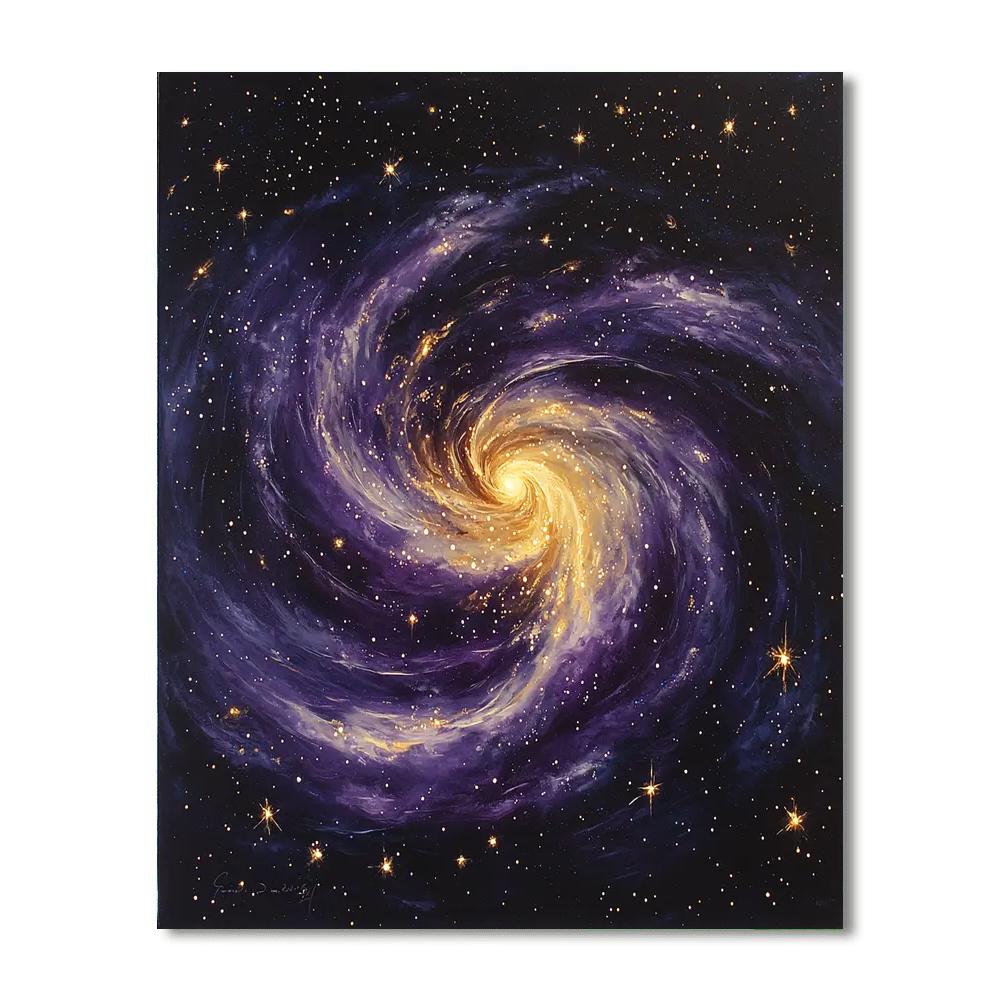 Michelangelo Inspired Cosmic Equilibrium  Paint By Color
