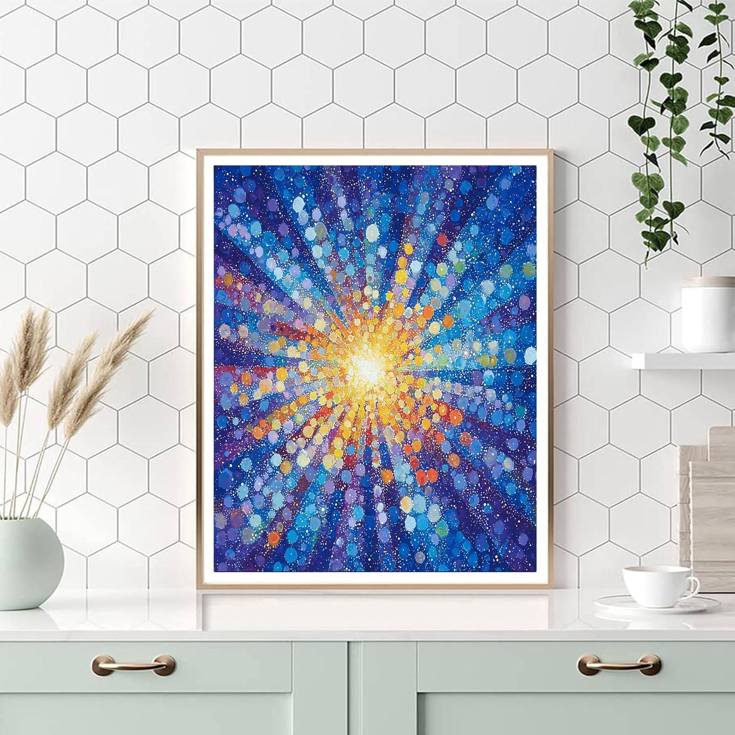 Georges Seurat Inspired Luminous Starburst  Paint By Numbers Kits