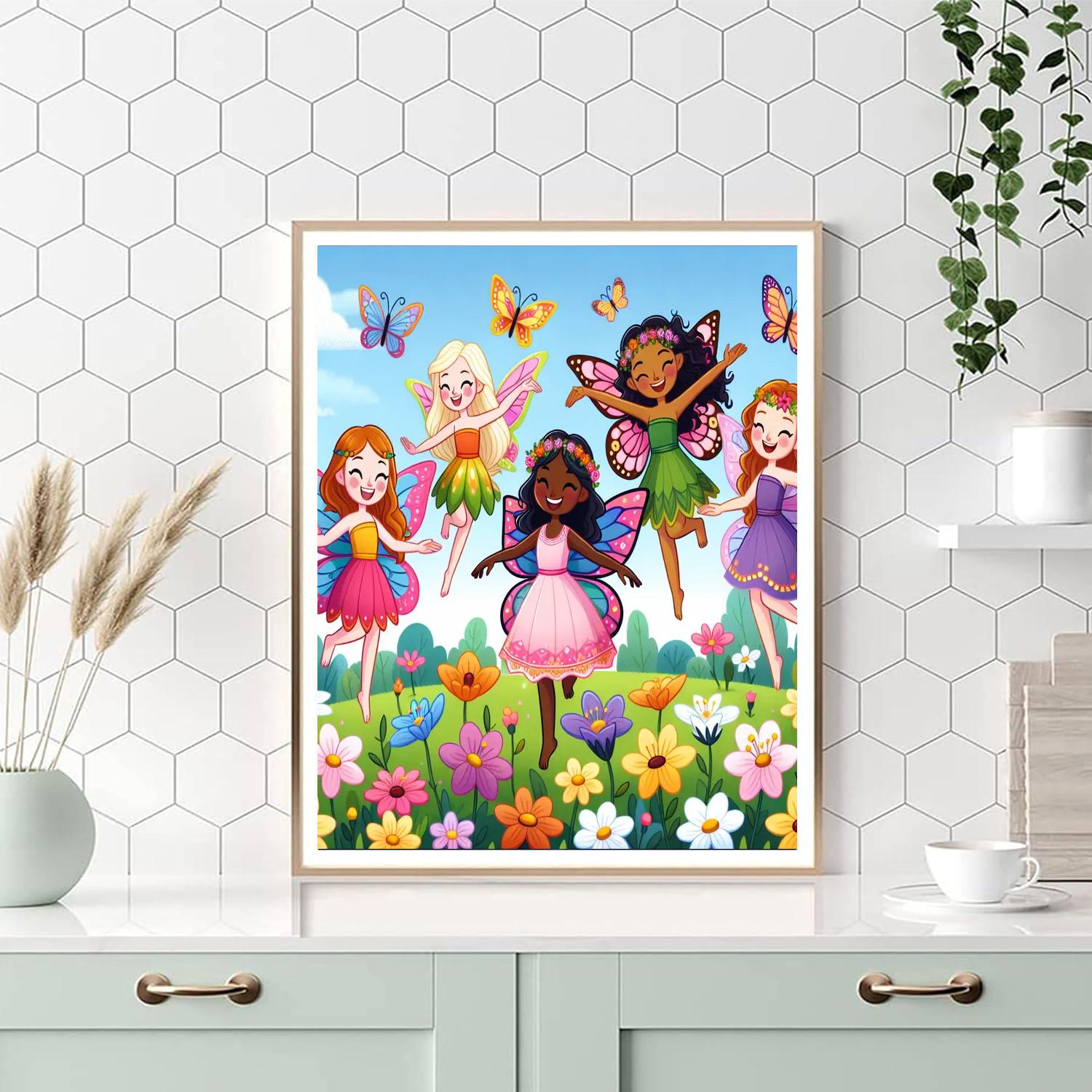 Frolicking Fairy Garden Paint By Numbers Kits