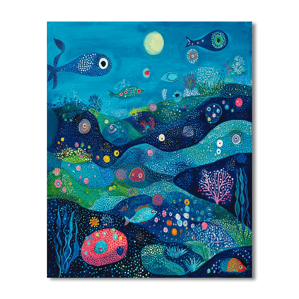 Miro Inspired Surreal Underwater World Paint By Numbers Kits