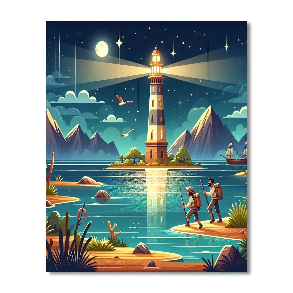 Lighthouse Luminary Adventures Paint By Numbers Art