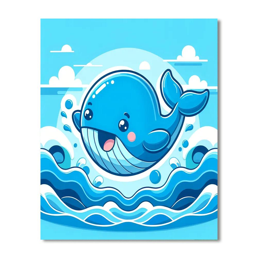 Playful Whale Paint By Number