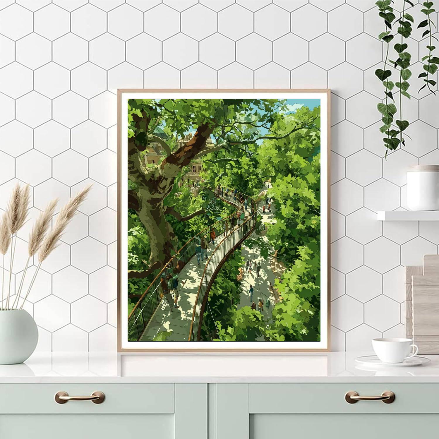 The Treetop Walkway At Kew Gardens DIY Paint By Numbers