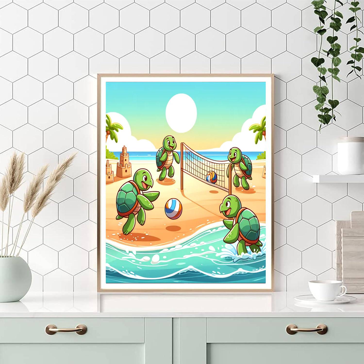 Turtle Beach Bash Number Painting