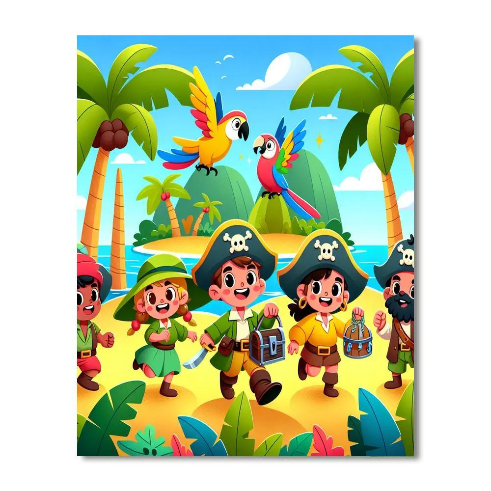 Magical Island Treasure Hunt Number Painting
