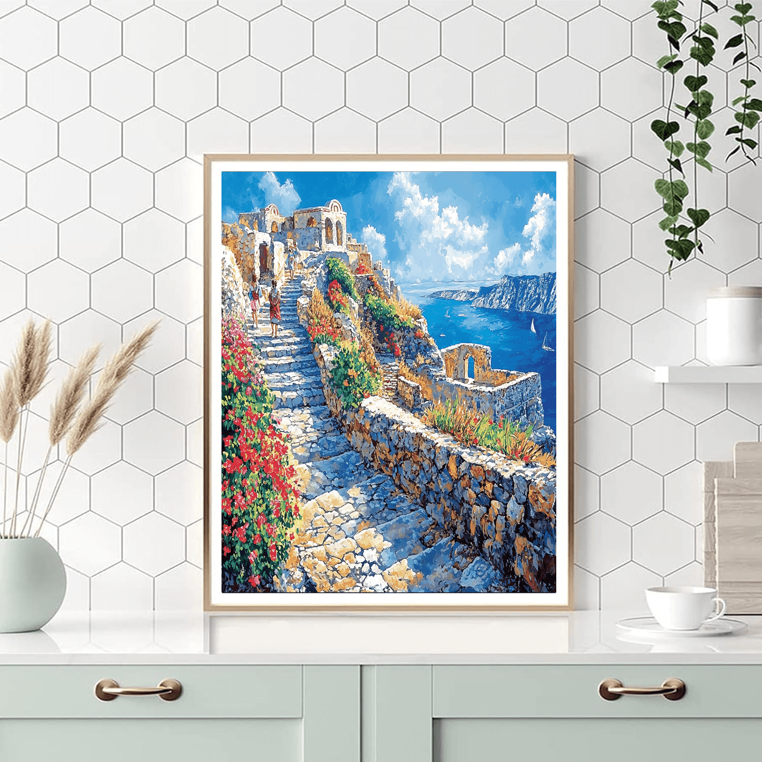 Santorini's Akrotiri DIY Paint By Numbers
