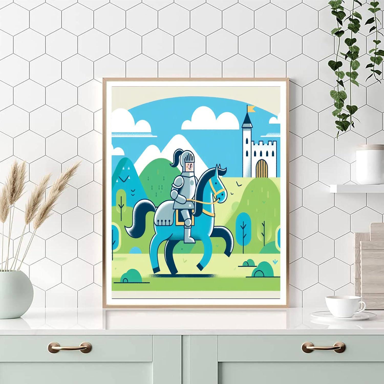 Courageous Knight's Quest Paint By Number
