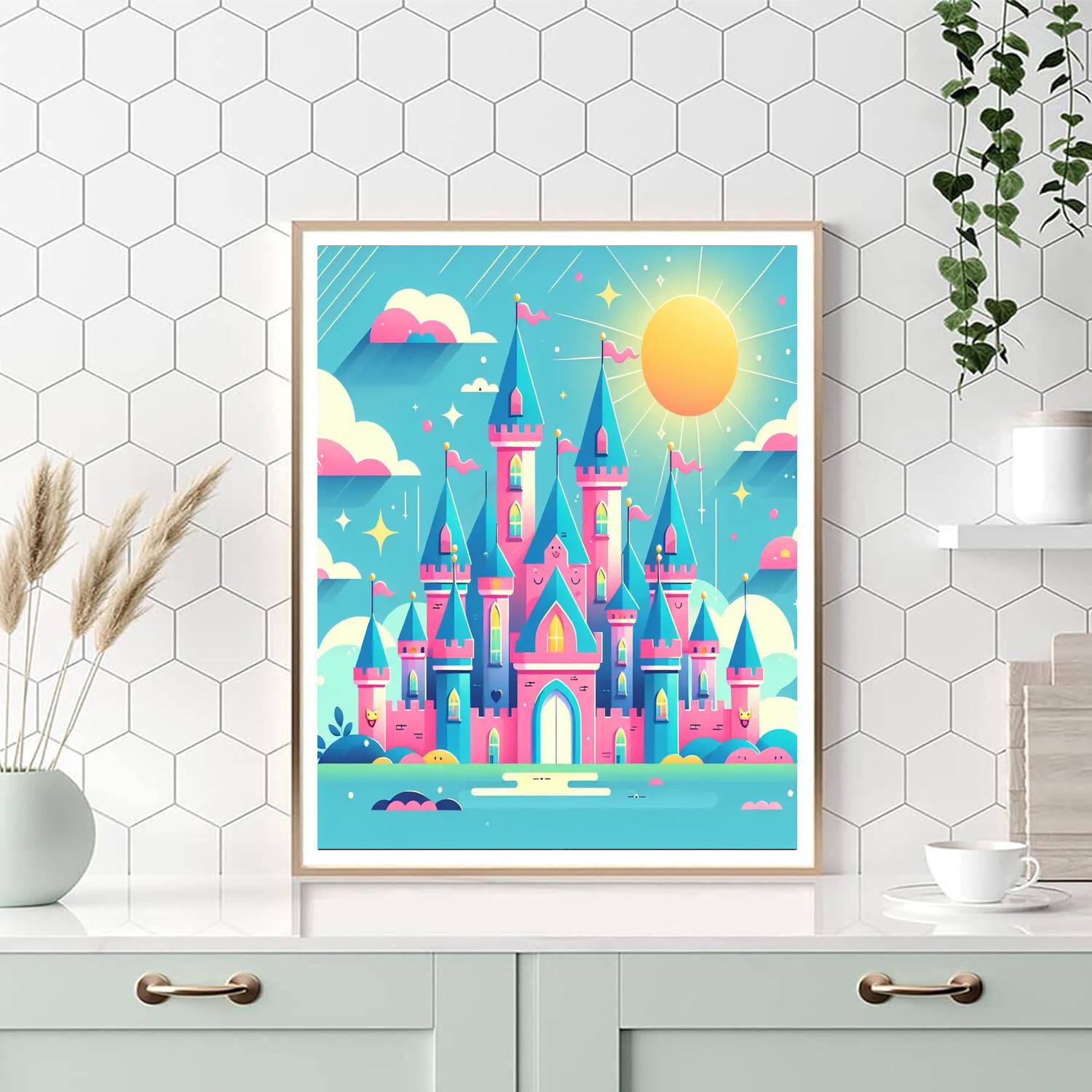 Cheery Castle Painting Number Kit