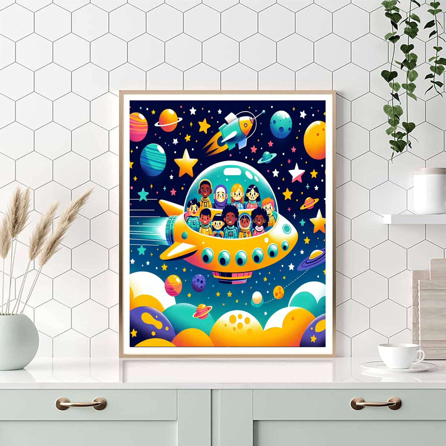 Space Voyage Pioneers Painting By Numbers Kit