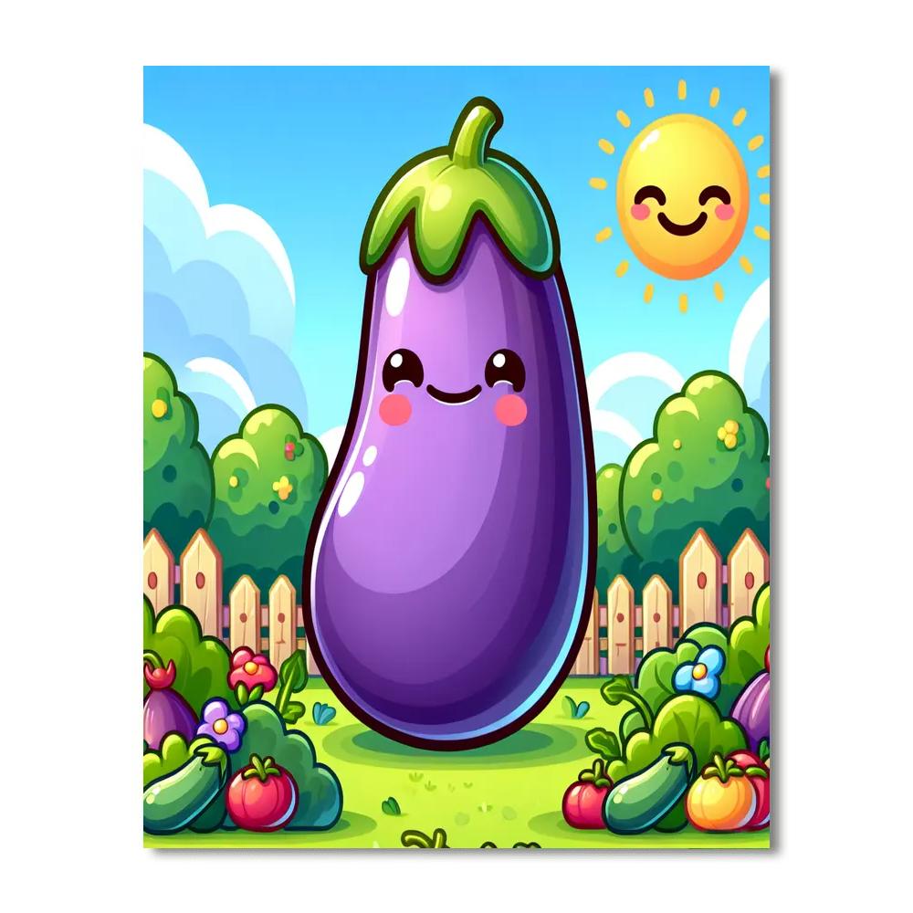 Exciting Eggplant DIY Paint By Numbers