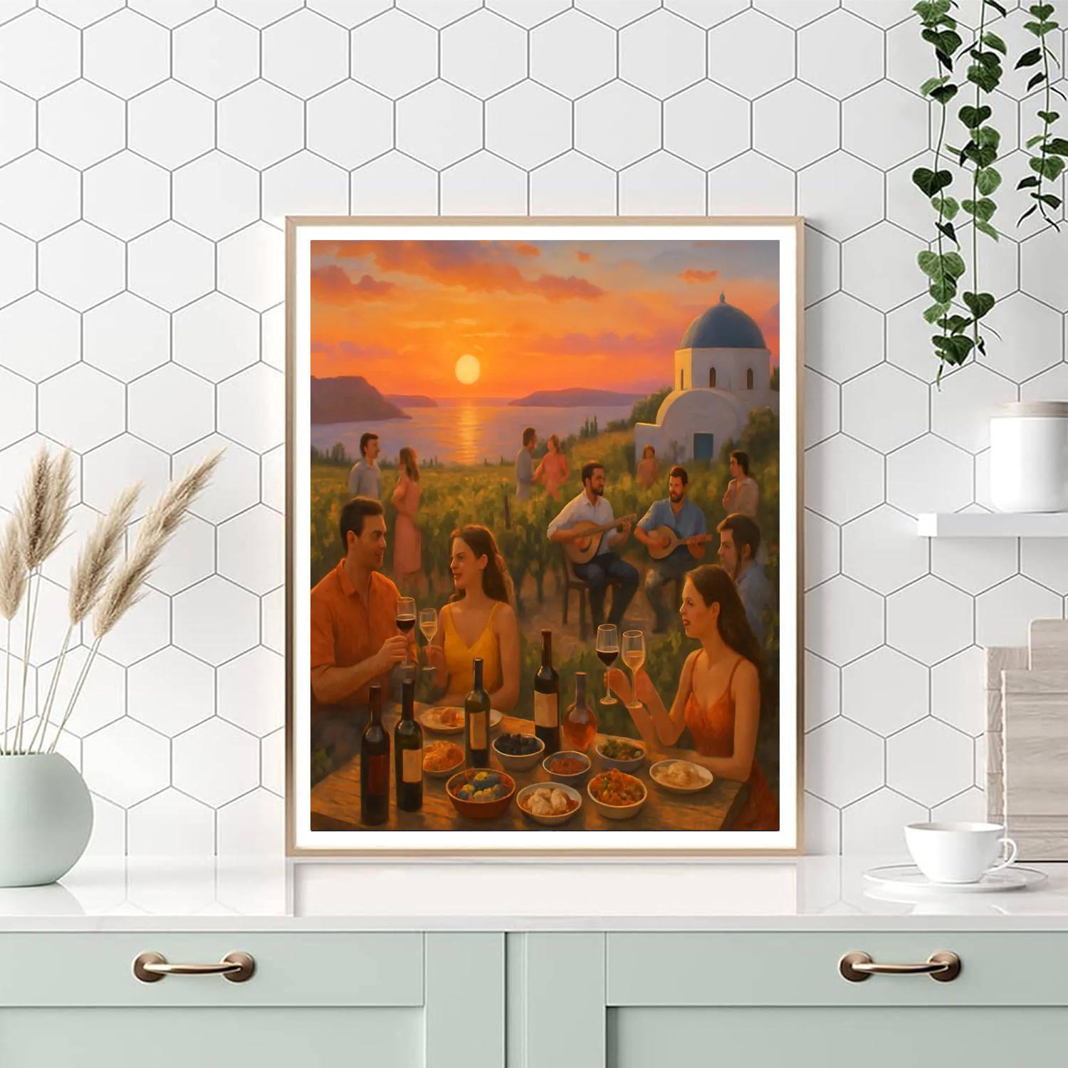 Santorini Sunset Wine Festival - Santorini, Greece DIY Paint By Numbers