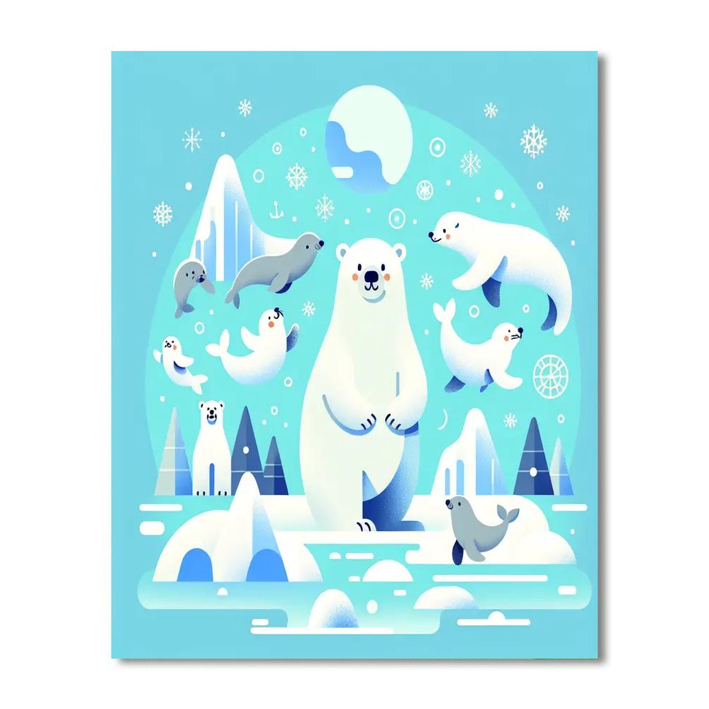 Arctic Wonderland DIY Paint By Numbers