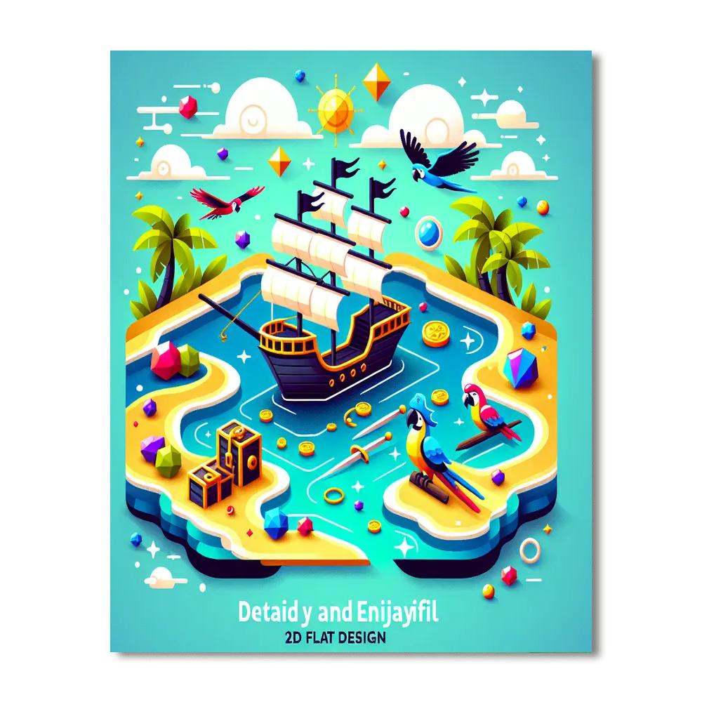 Pirate's Lost Lagoon Painting By Numbers Kit